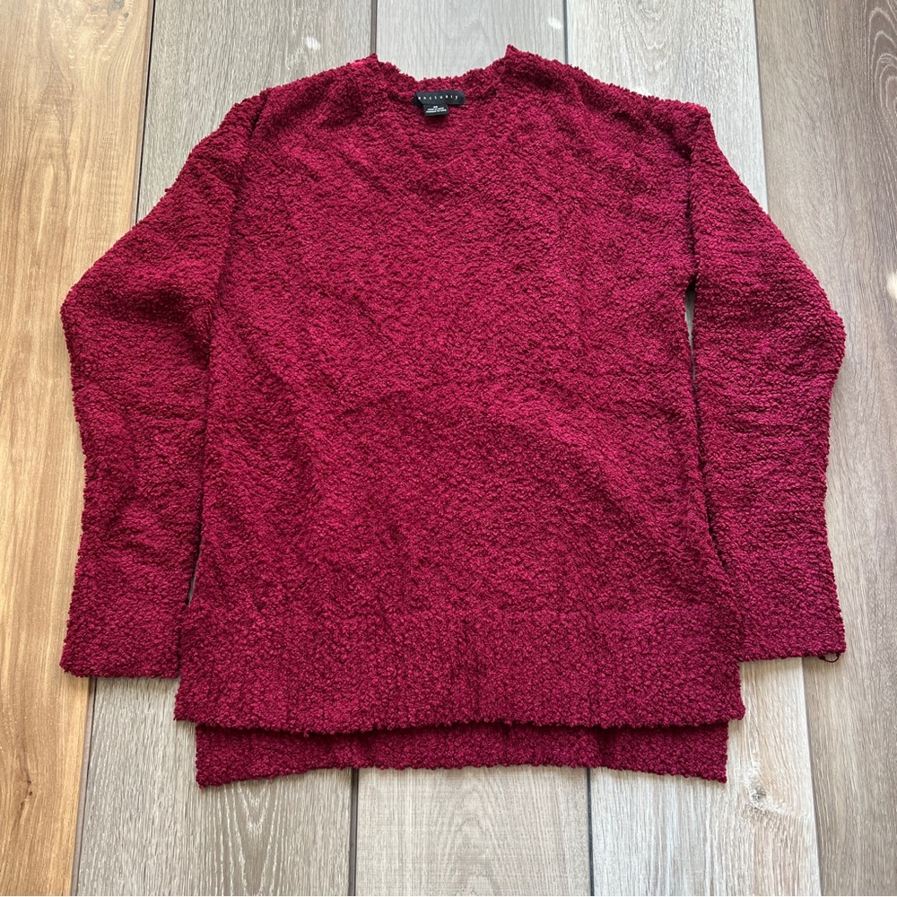 Sanctuary Burgundy Textured Women's Sweater